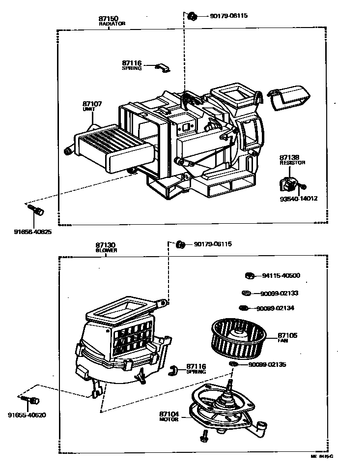 8712 — HEATING & AIR CONDITIONING - HEATER UNIT & BLOWER