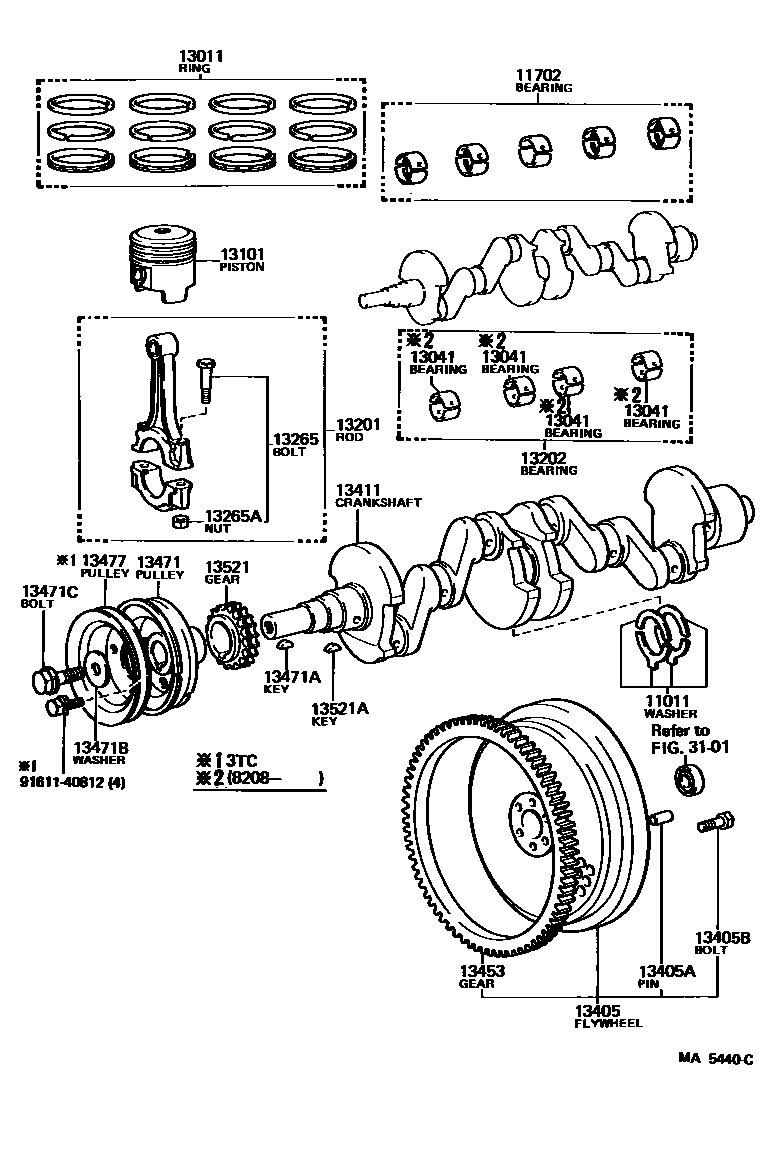 1301 — CRANKSHAFT & PISTON