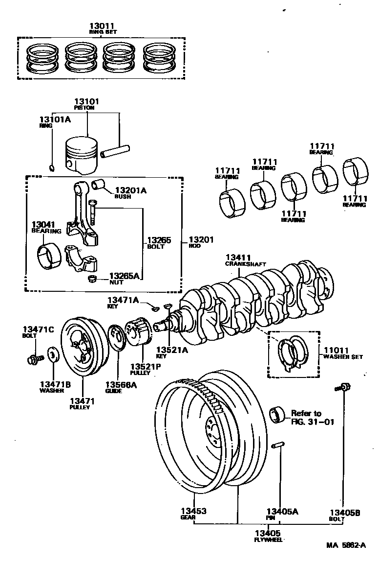 1301 — CRANKSHAFT & PISTON