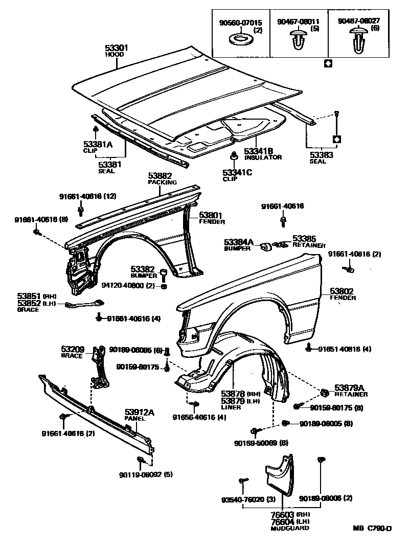 5302 — HOOD & FRONT FENDER