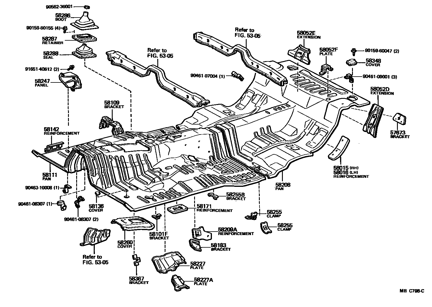 5801 — FLOOR PAN & LOWER BACK PANEL