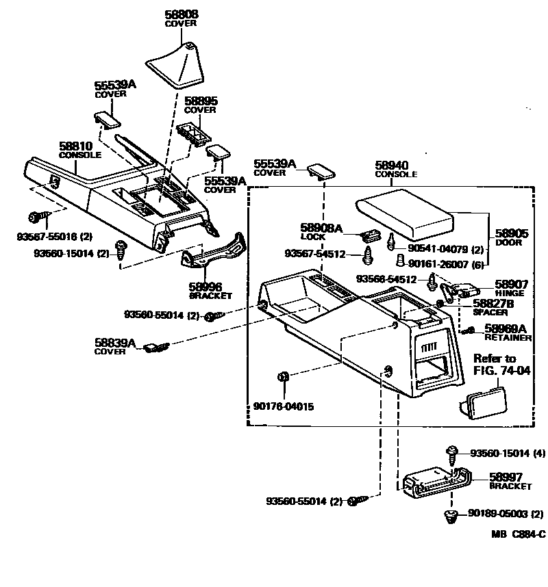 5806 — CONSOLE BOX & BRACKET