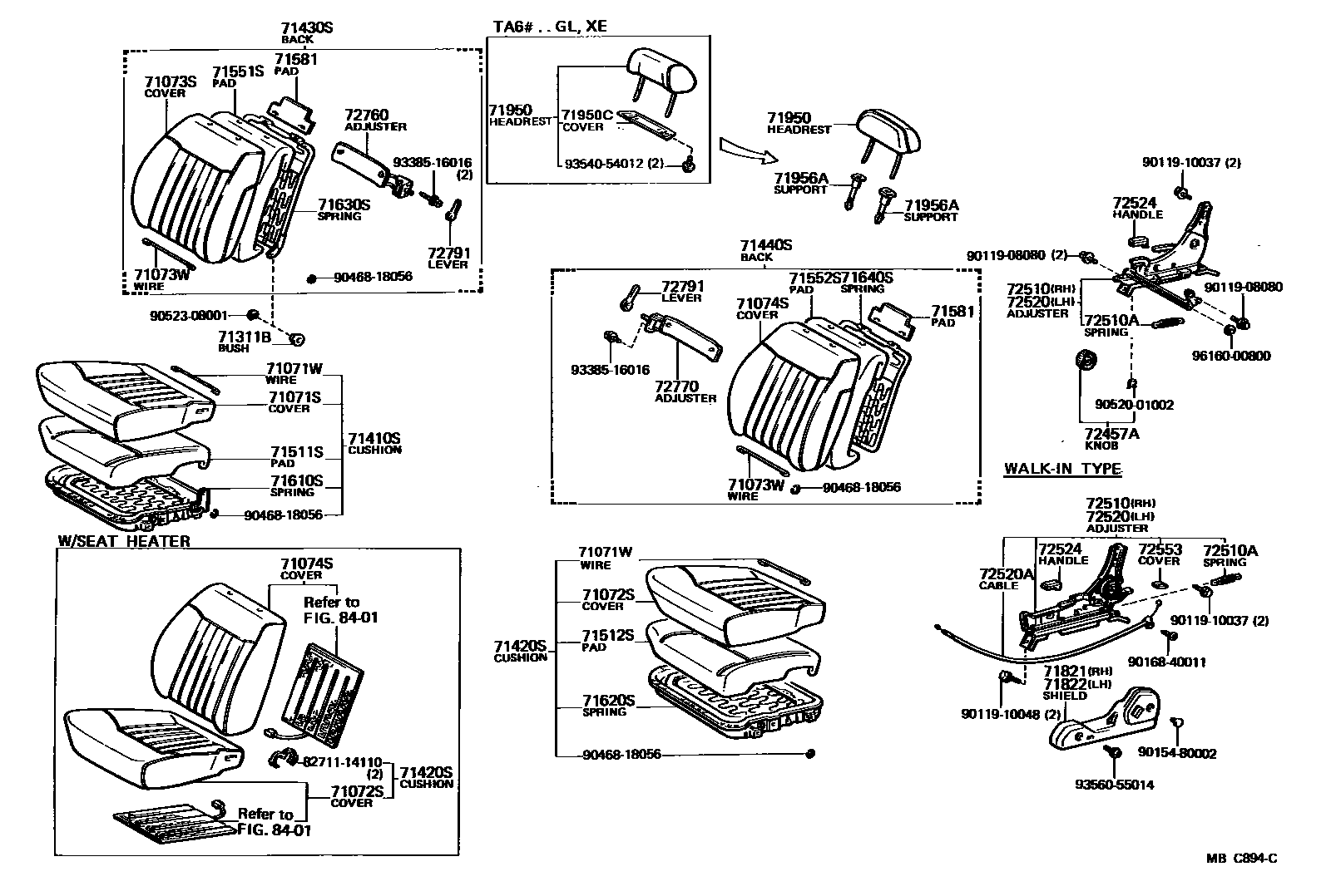 7101 — FRONT SEAT & SEAT TRACK