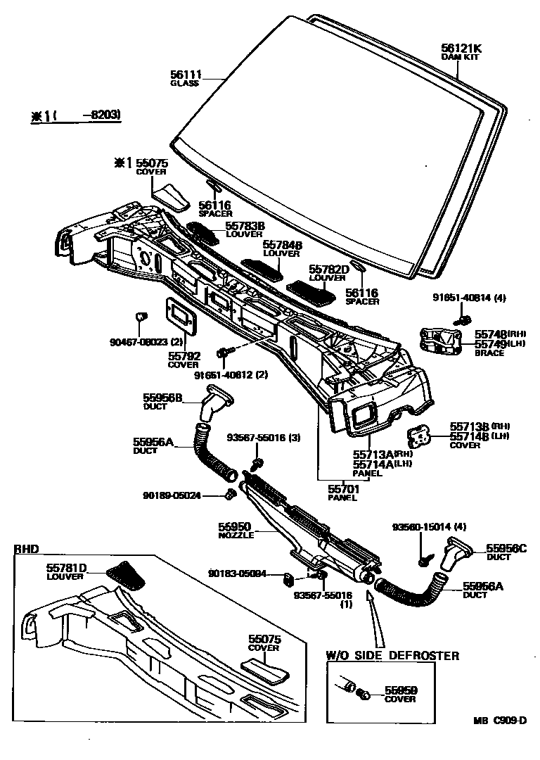5503 — COWL PANEL & WINDSHIELD GLASS