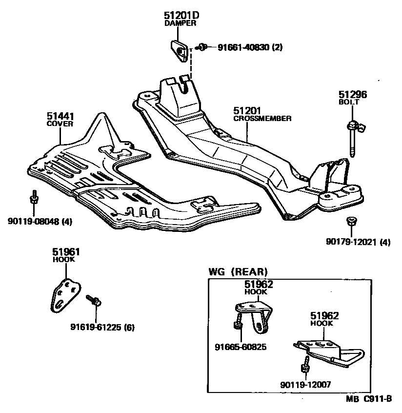 5102 — SUSPENSION CROSSMEMBER & UNDER COVER