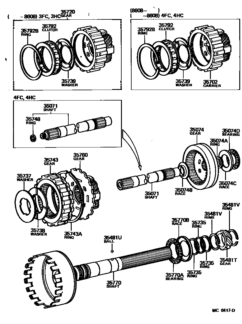 3510 — PLANETARY GEAR, REVERSE PISTON & COUNTER GEAR(ATM)