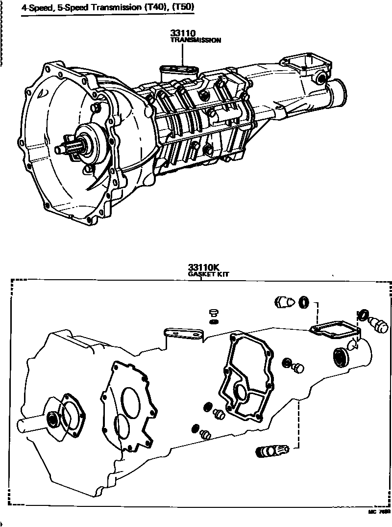 3301 — TRANSAXLE OR TRANSMISSION ASSY & GASKET KIT (MTM)