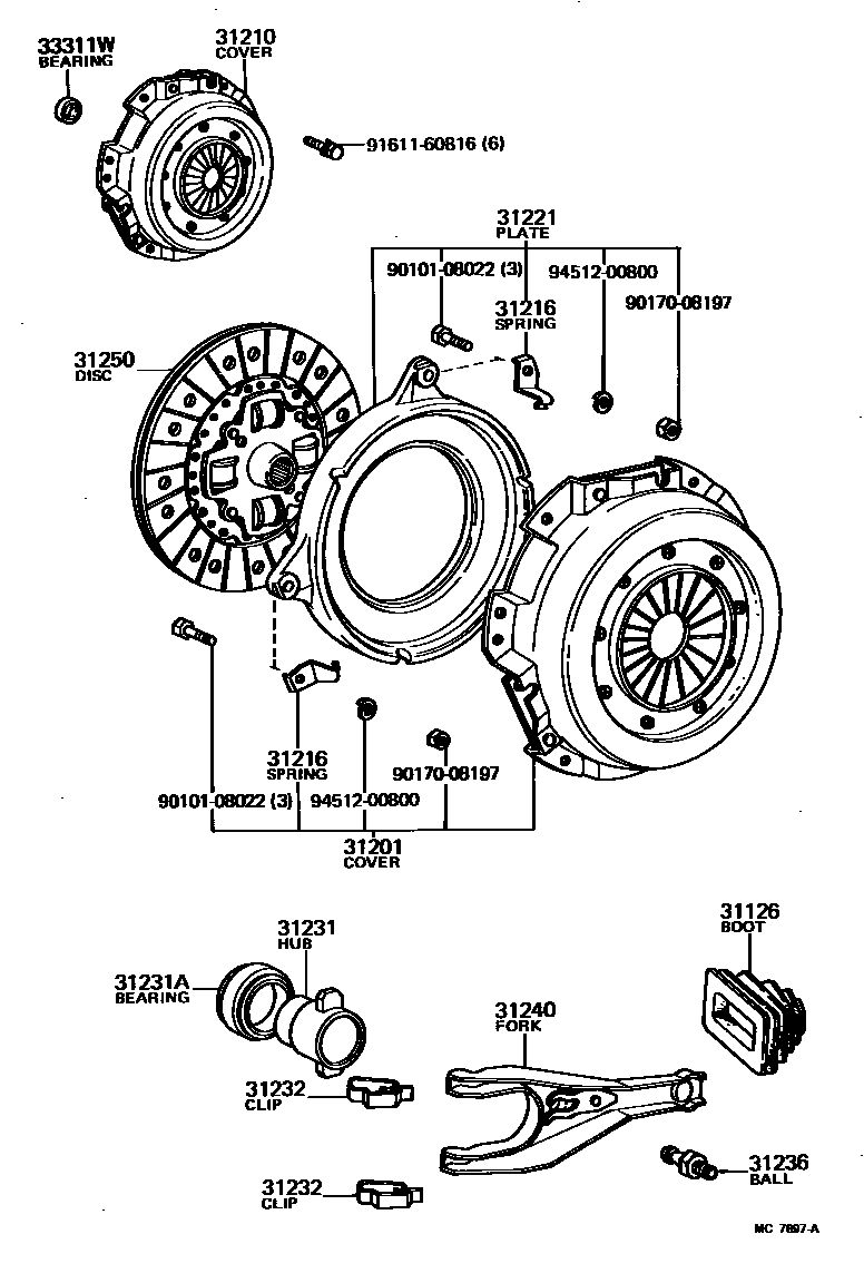 3101 — CLUTCH & RELEASE FORK