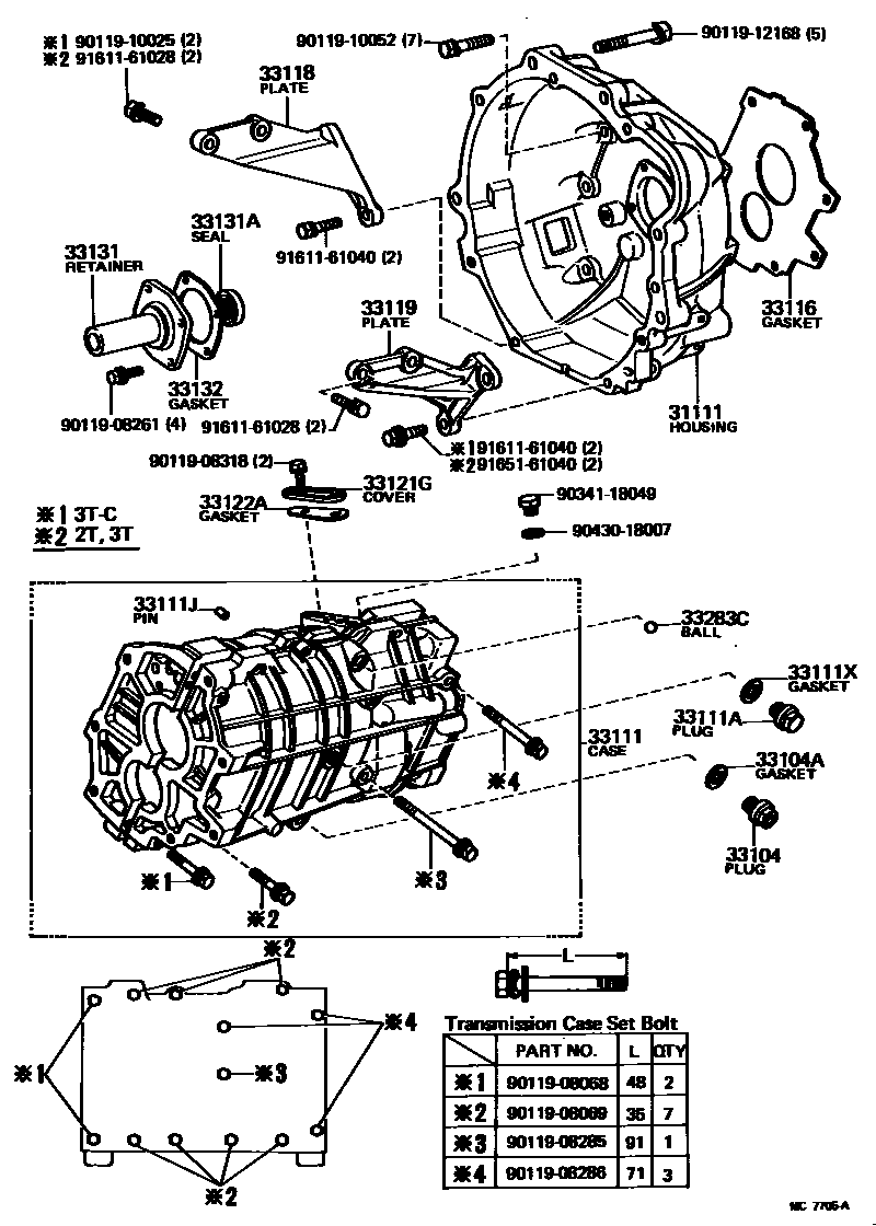 3302 — CLUTCH HOUSING & TRANSMISSION CASE (MTM)