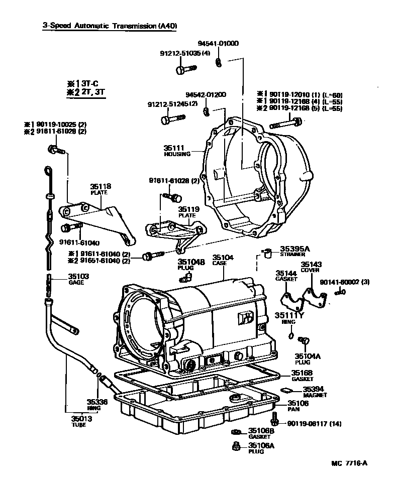 3503 — TRANSMISSION CASE & OIL PAN (ATM)