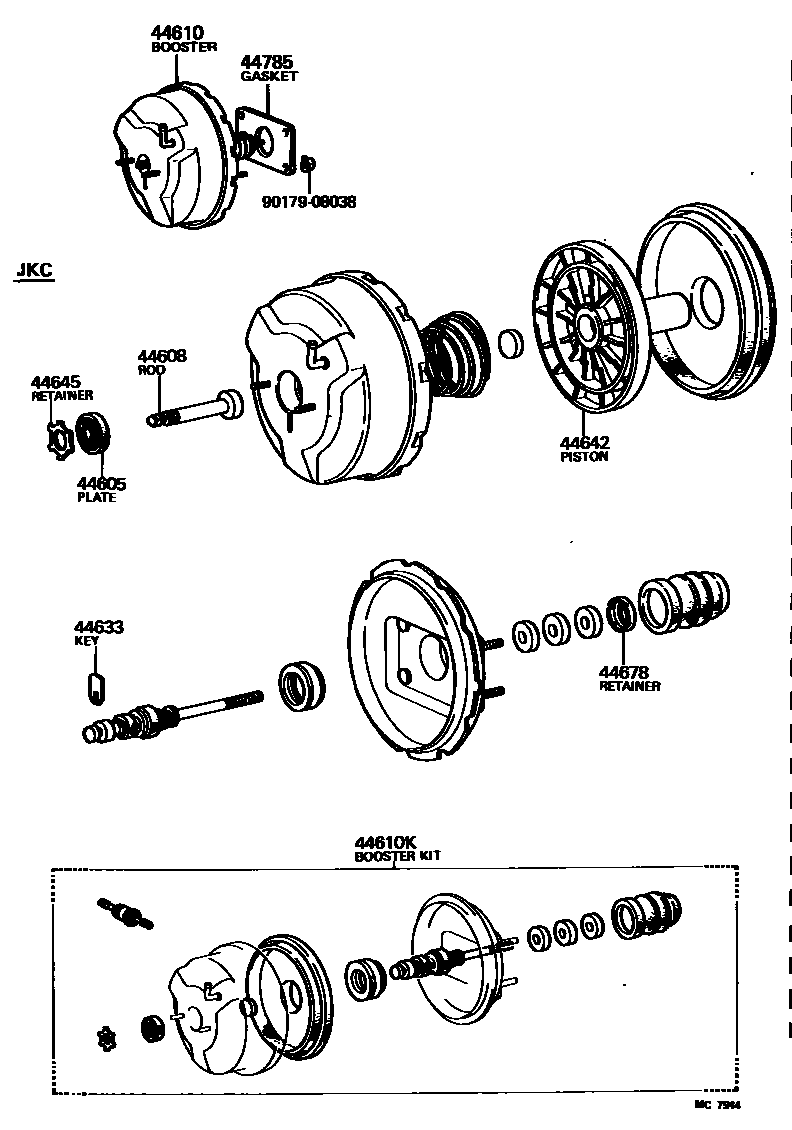 4703 — BRAKE BOOSTER & VACUUM TUBE