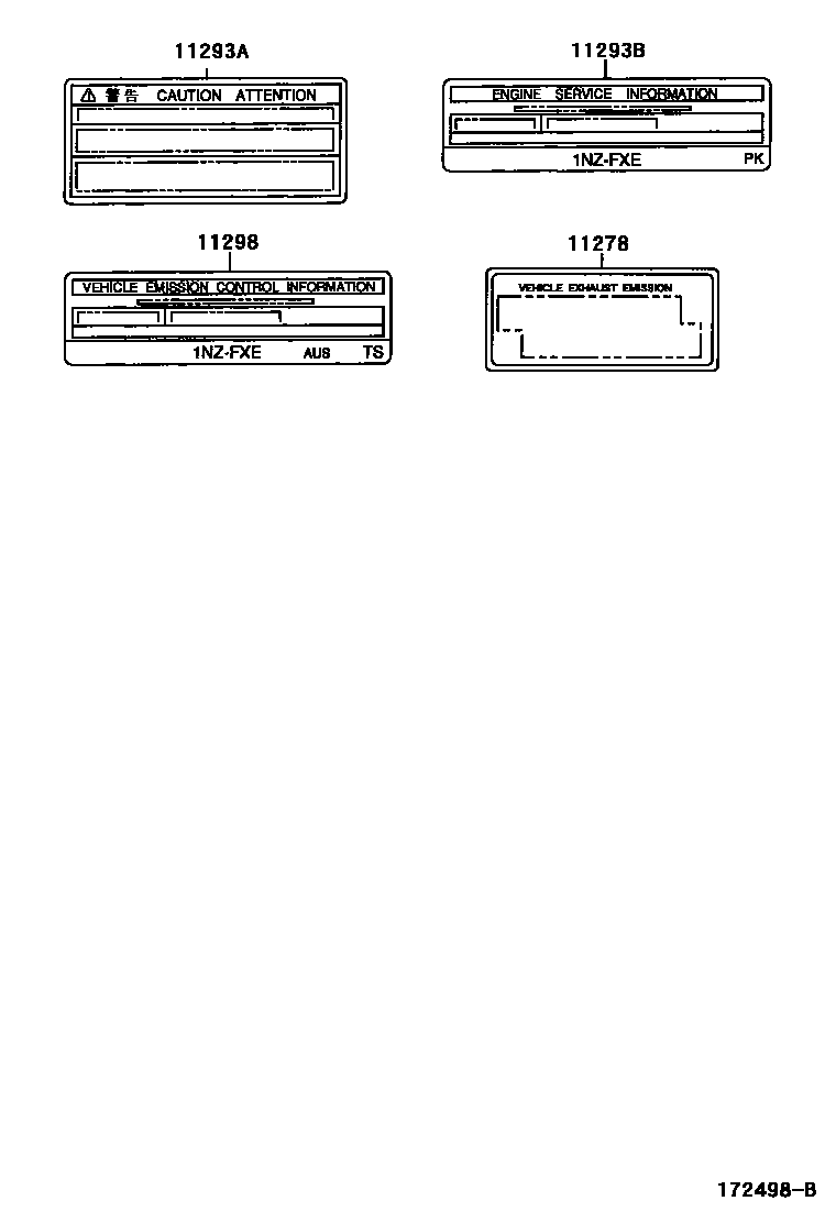 1709 — CAUTION PLATE & NAME PLATE (ENGINE)