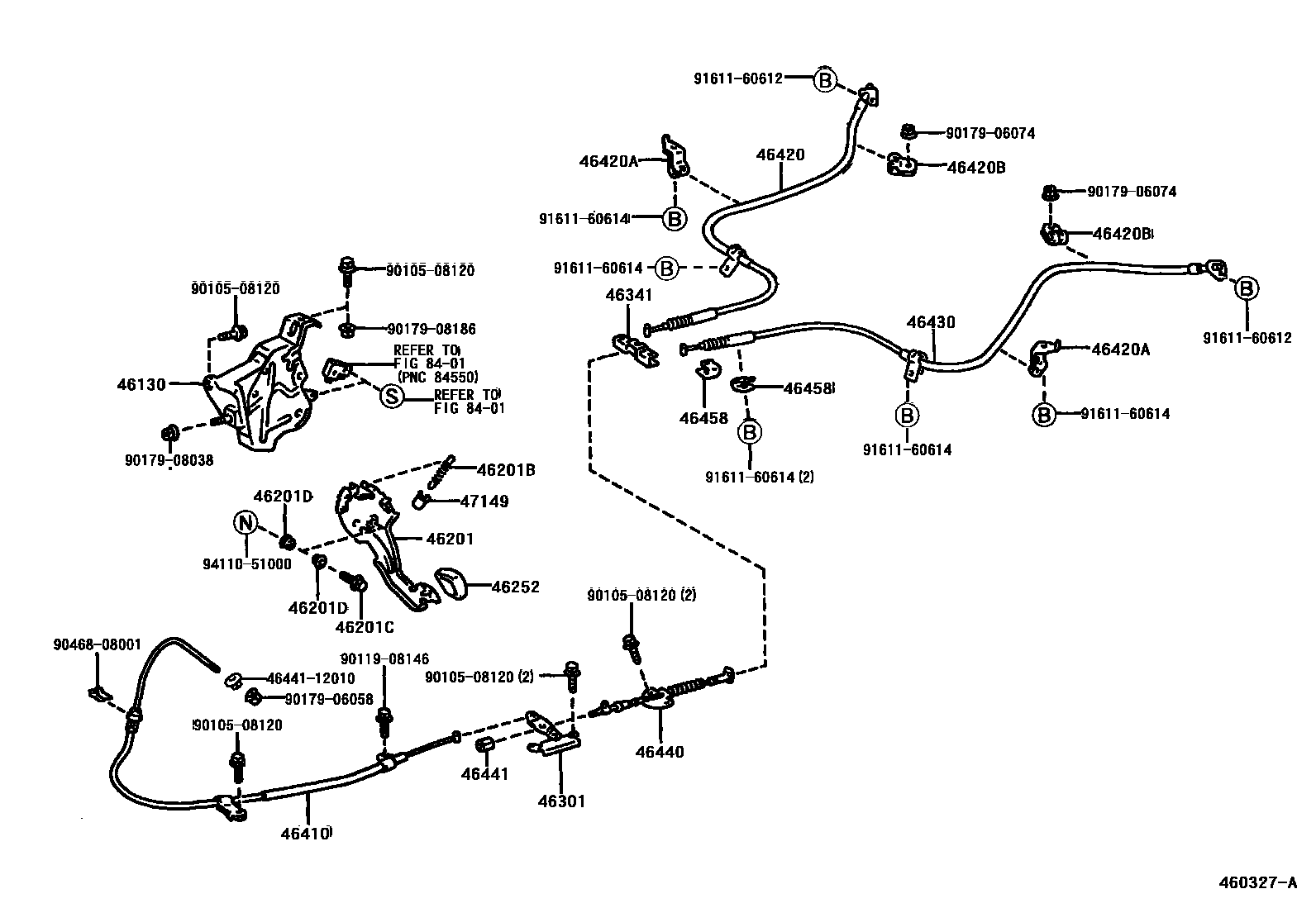 4601 — PARKING BRAKE & CABLE