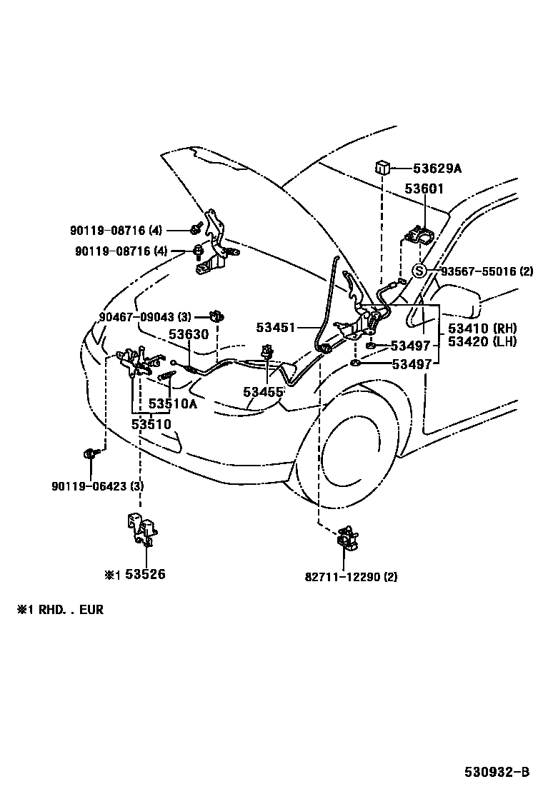 5303 — HOOD LOCK & HINGE