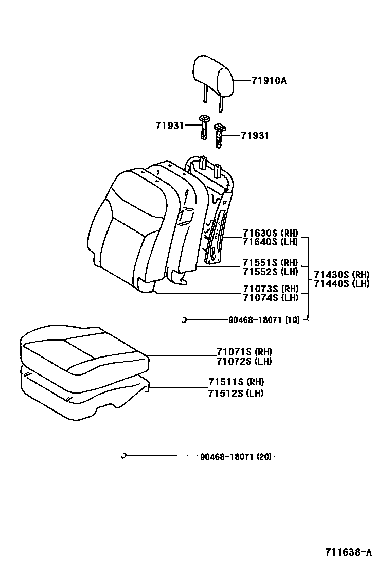 7101 — FRONT SEAT & SEAT TRACK