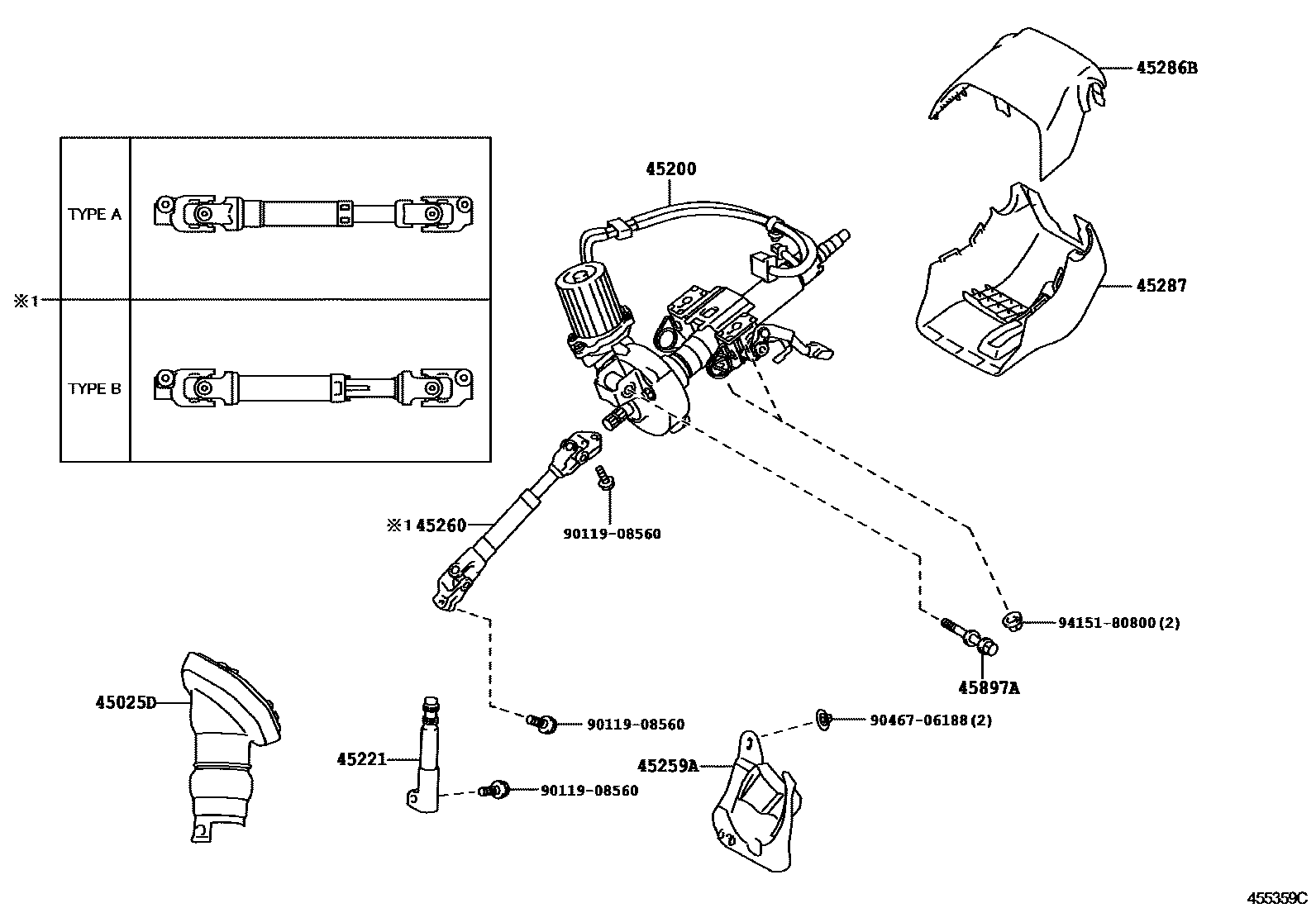 4501 — STEERING COLUMN & SHAFT