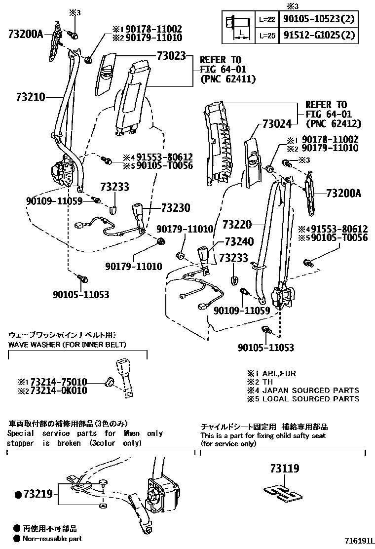 7104 — SEAT BELT & CHILD RESTRAINT SEAT