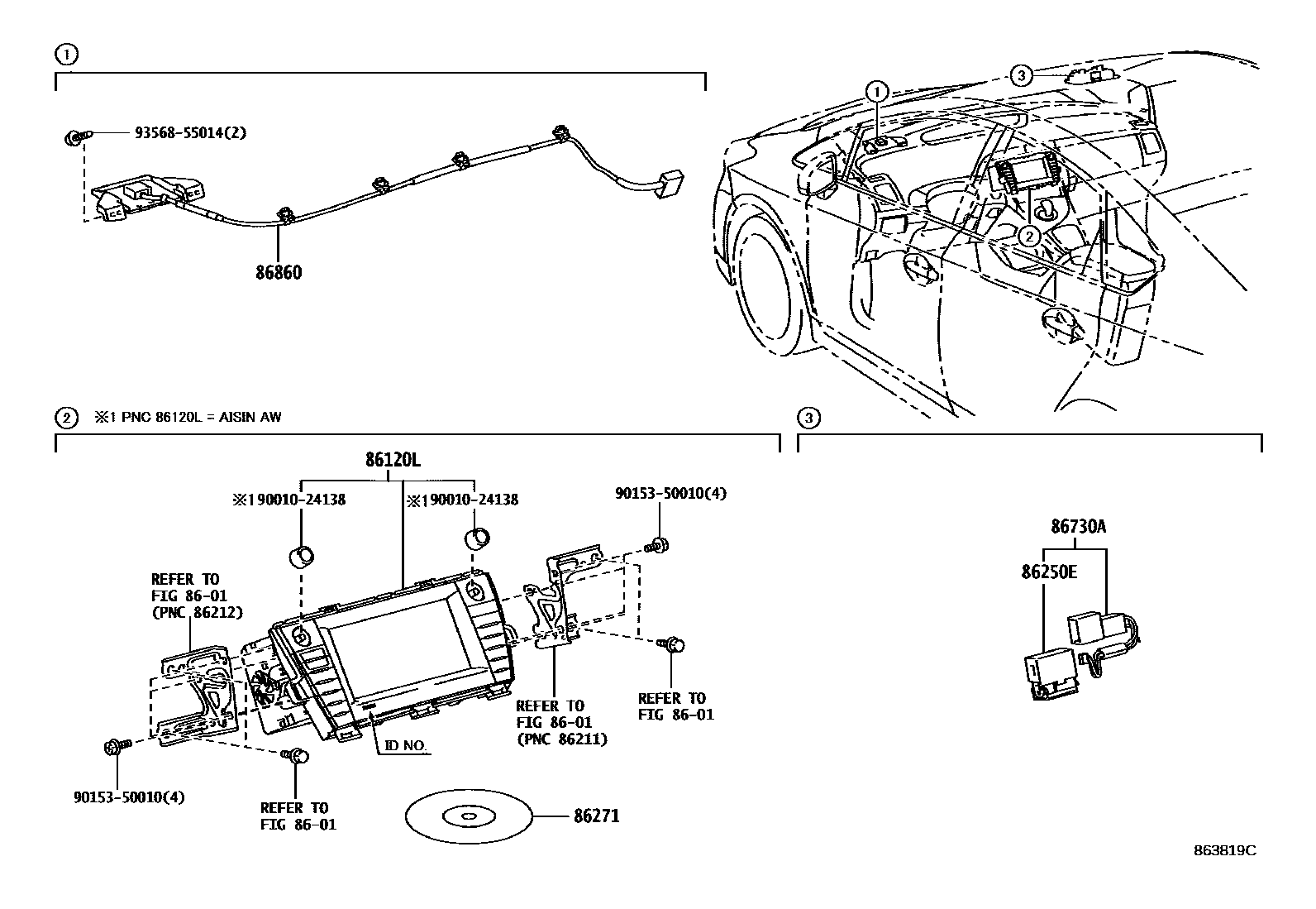 8603 — NAVIGATION & FRONT MONITOR DISPLAY