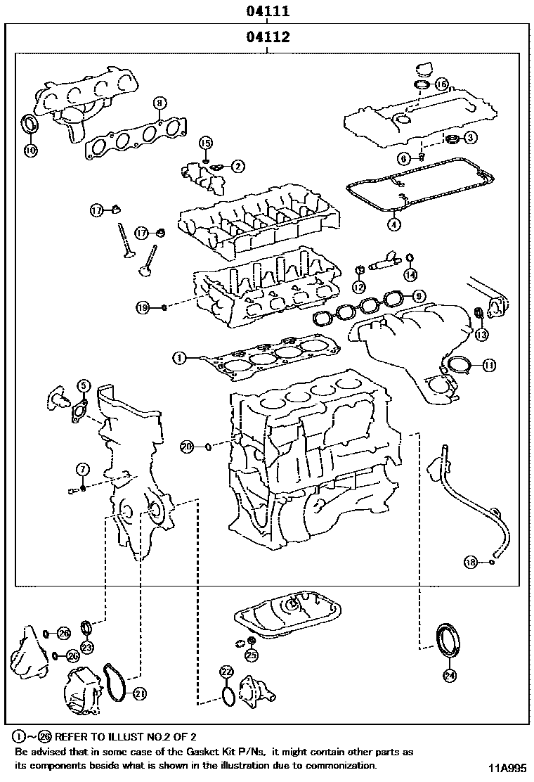 1103 — ENGINE OVERHAUL GASKET KIT