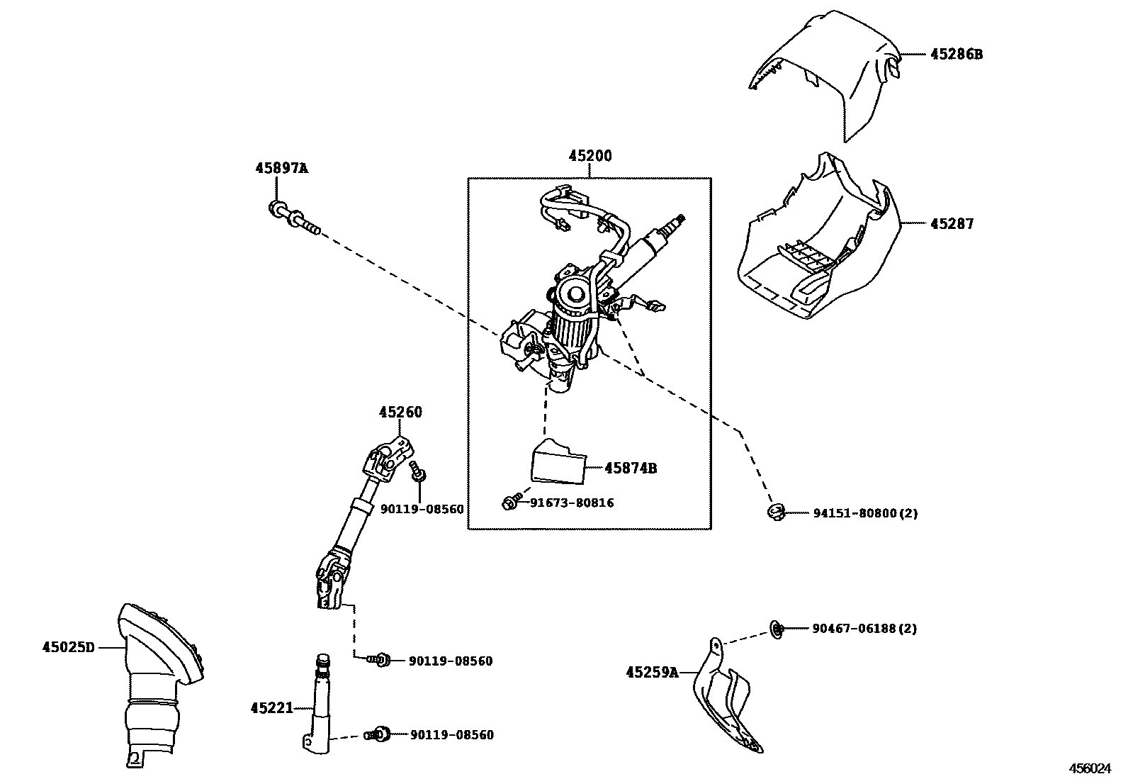 4501 — STEERING COLUMN & SHAFT