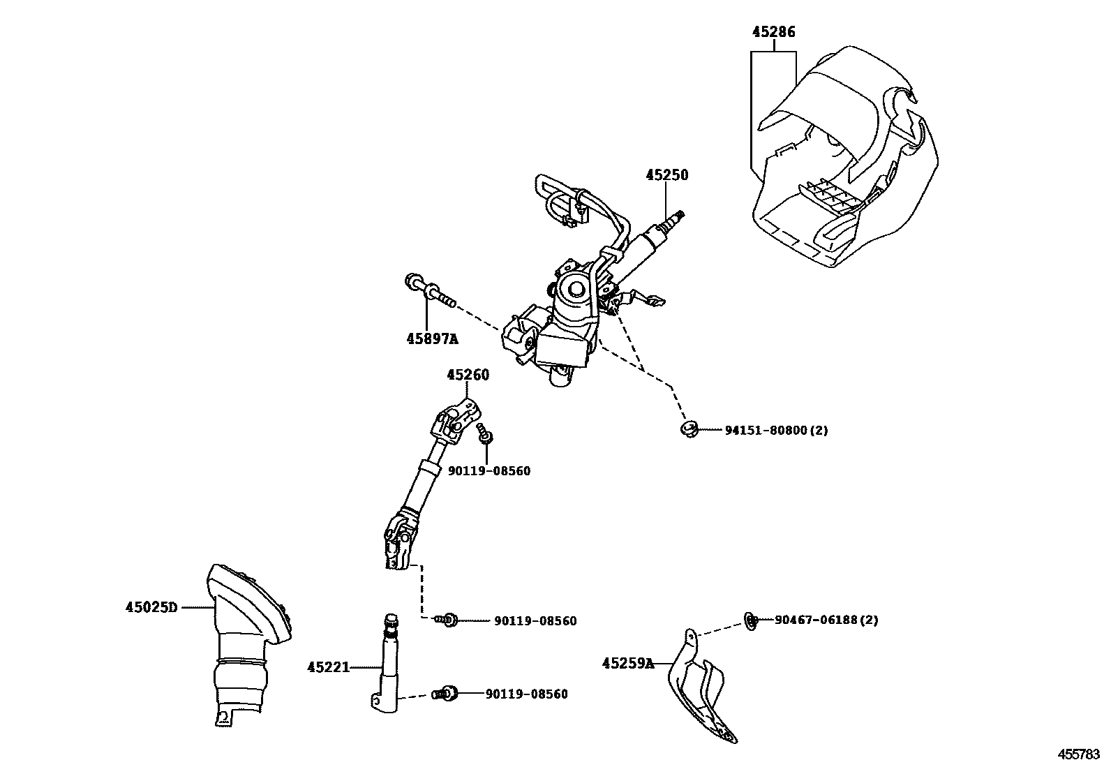 4501 — STEERING COLUMN & SHAFT