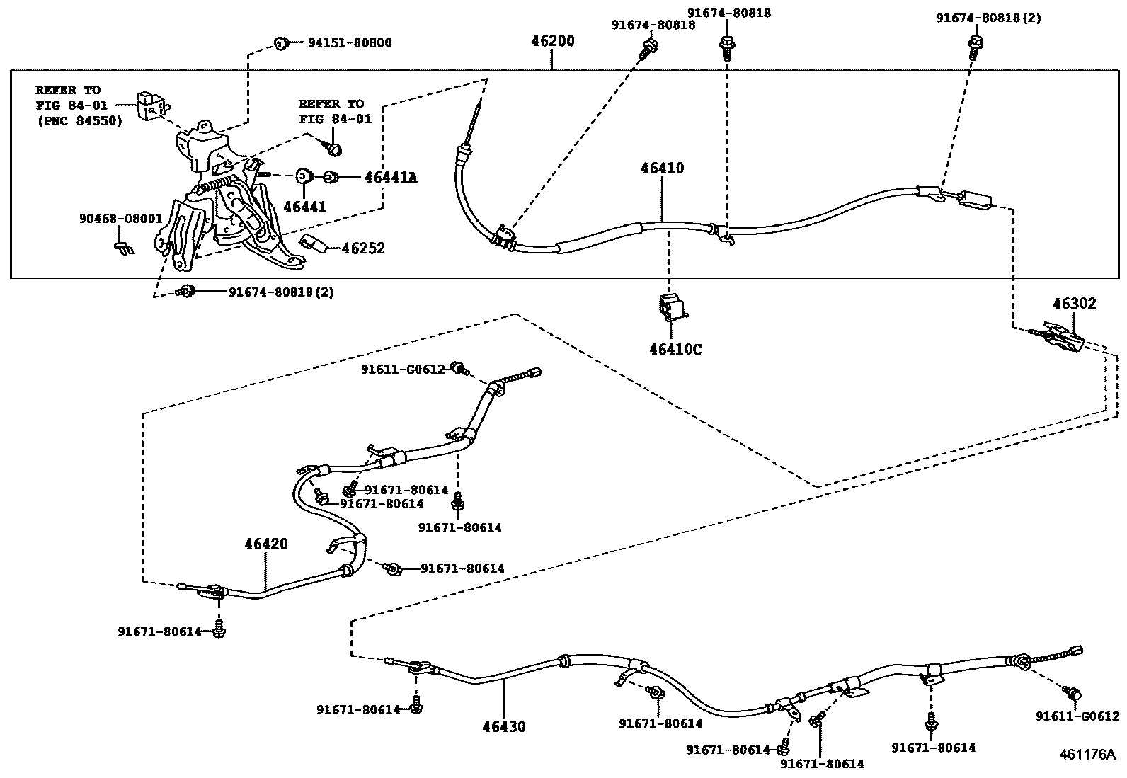 4601 — PARKING BRAKE & CABLE