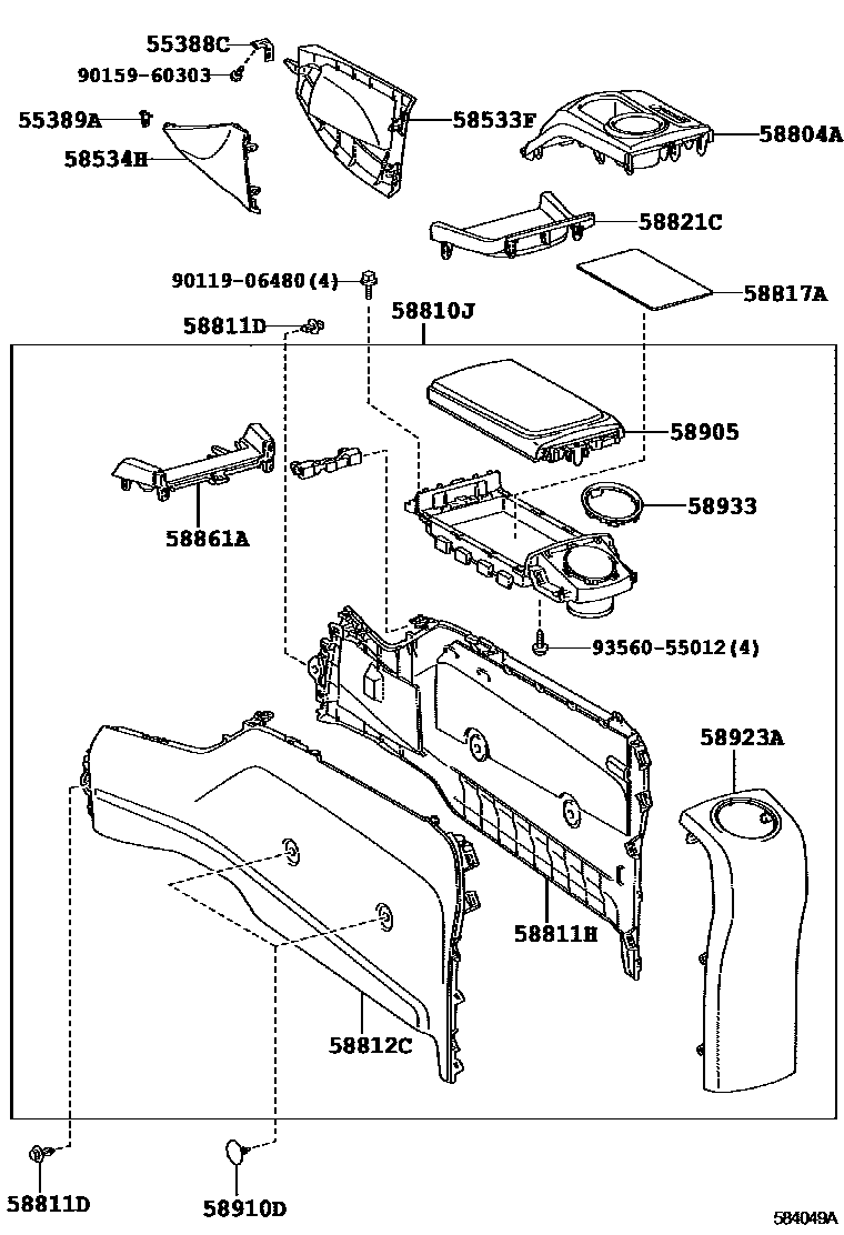 5806 — CONSOLE BOX & BRACKET
