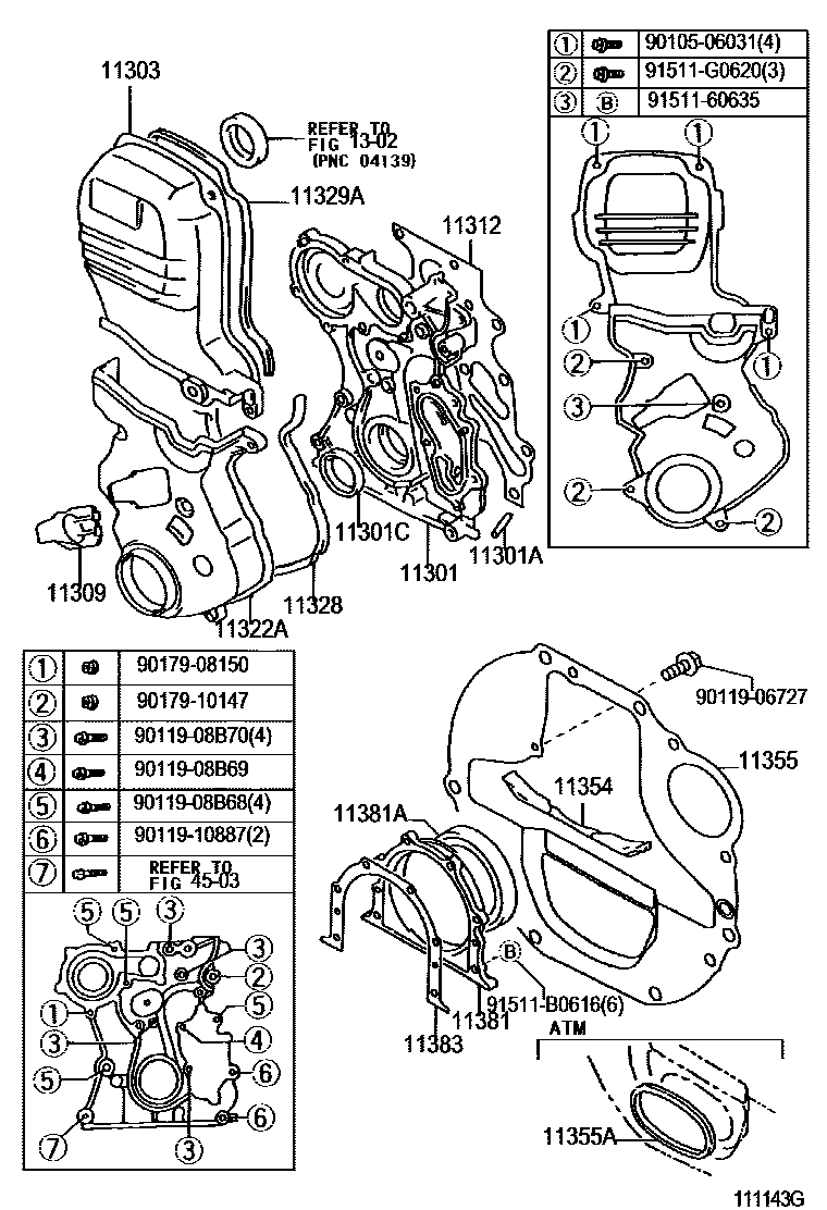 1106 — TIMING GEAR COVER & REAR END PLATE