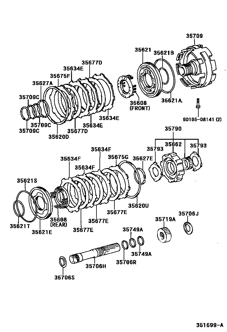 3508 — CENTER SUPPORT & PLANETARY SUN GEAR (ATM)