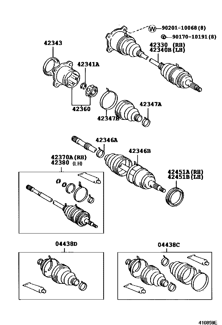 4102 — REAR AXLE SHAFT & HUB