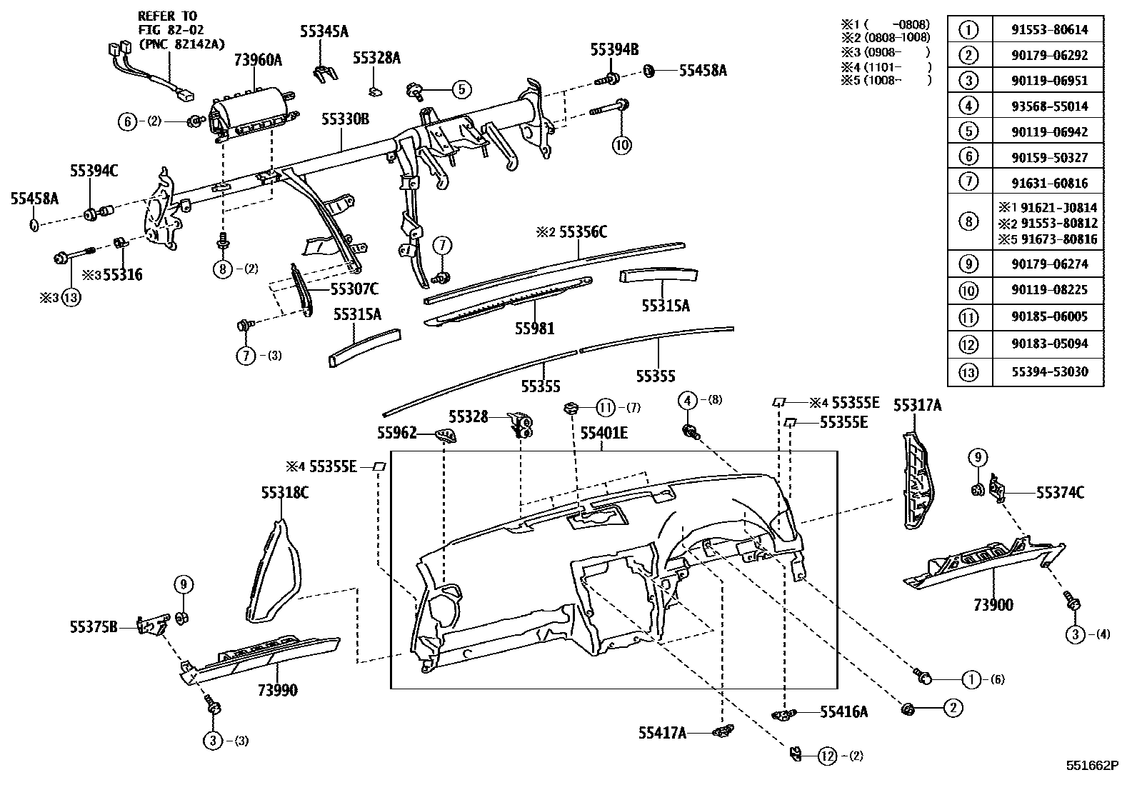 5501 — INSTRUMENT PANEL & GLOVE COMPARTMENT