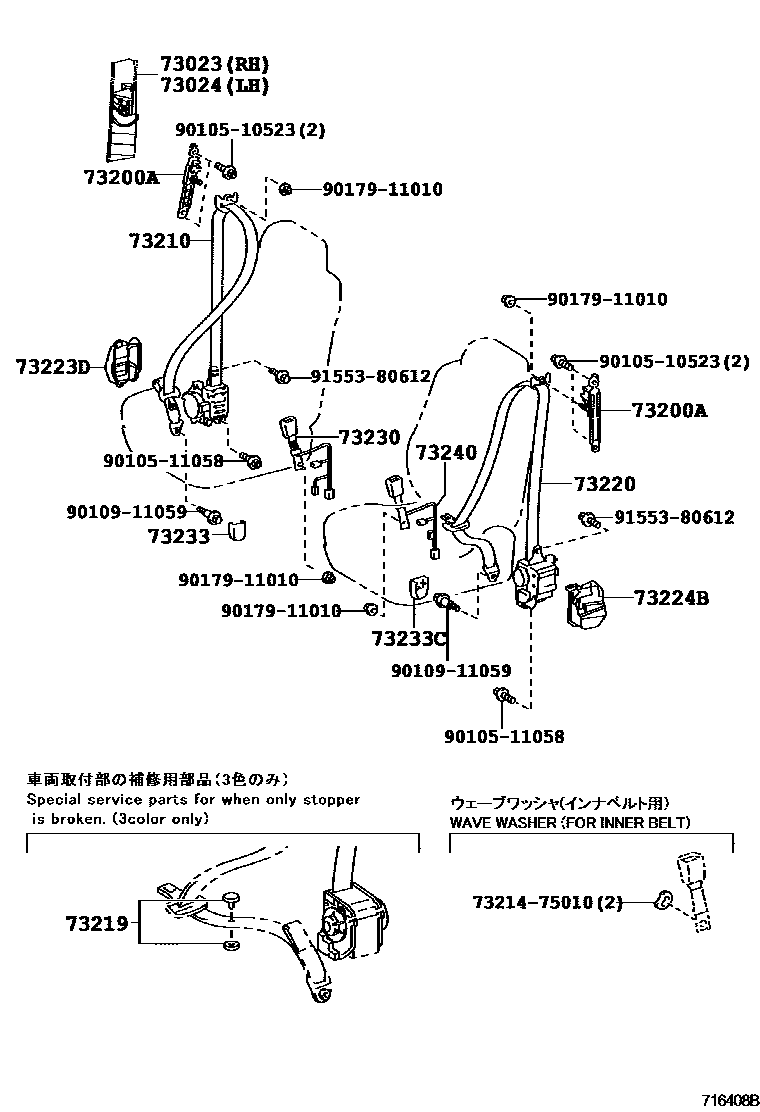 7104 — SEAT BELT & CHILD RESTRAINT SEAT