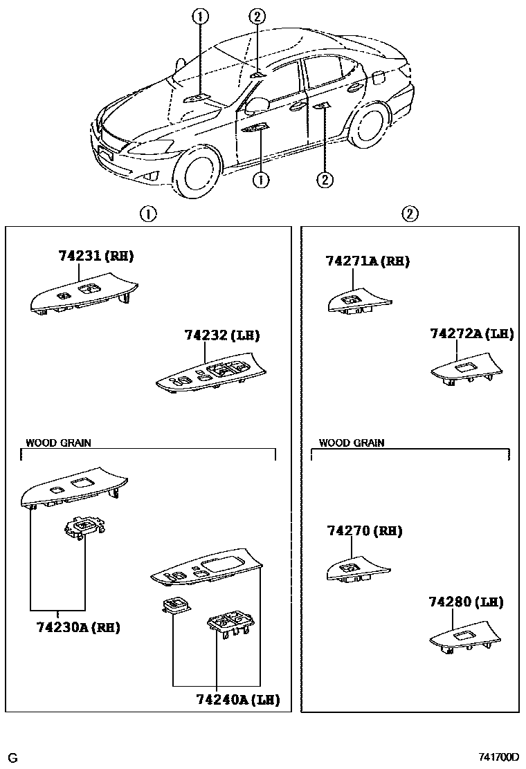 7401 — ARMREST & VISOR