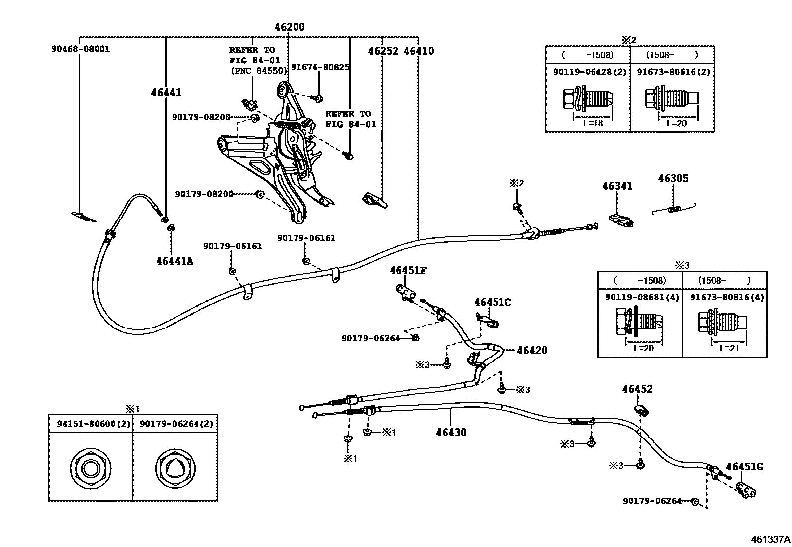 4601 — PARKING BRAKE & CABLE