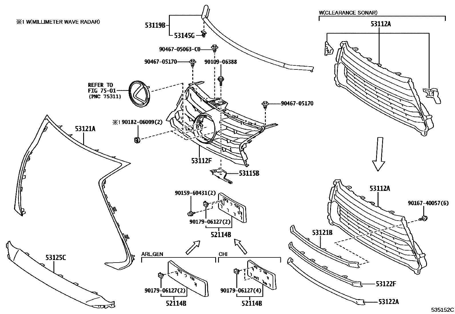 5301 — RADIATOR GRILLE