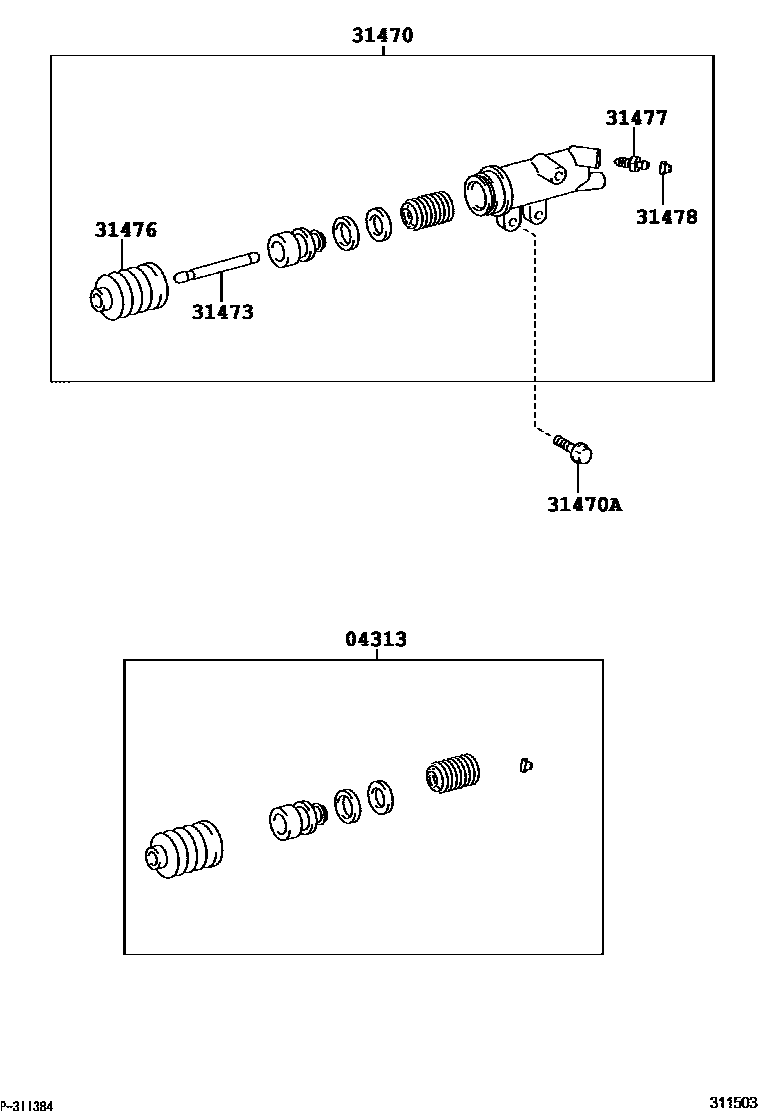 3105 — CLUTCH RELEASE CYLINDER