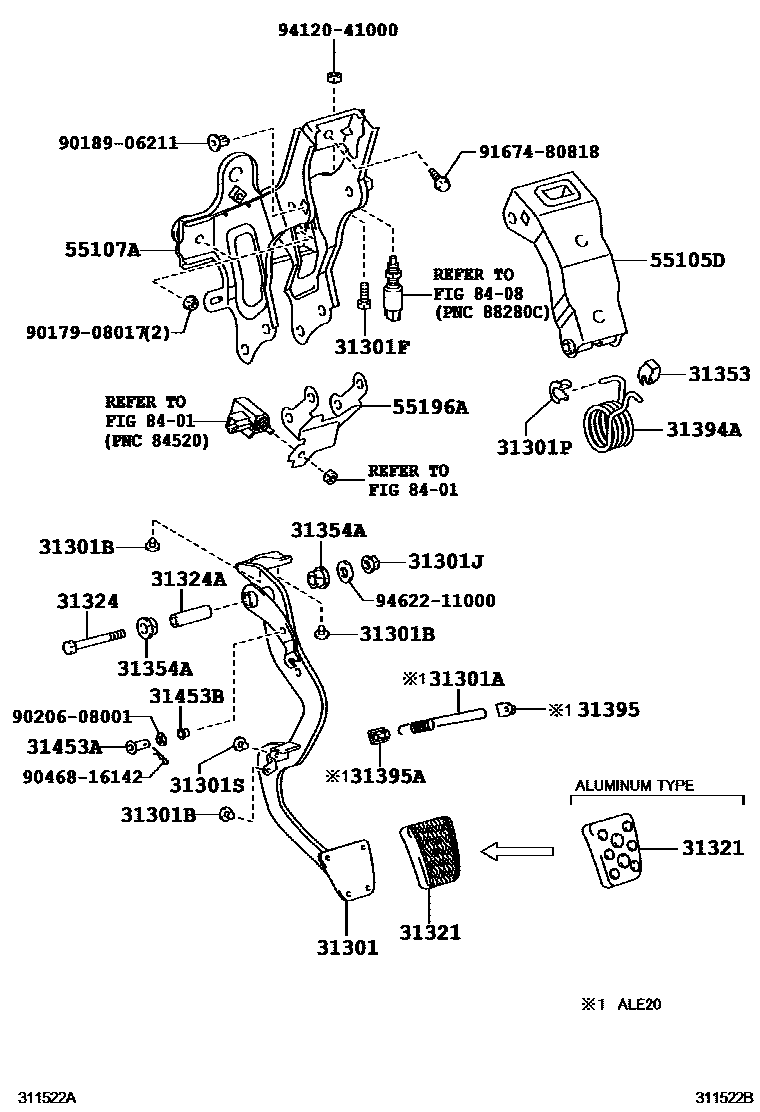 3102 — CLUTCH PEDAL & FLEXIBLE HOSE