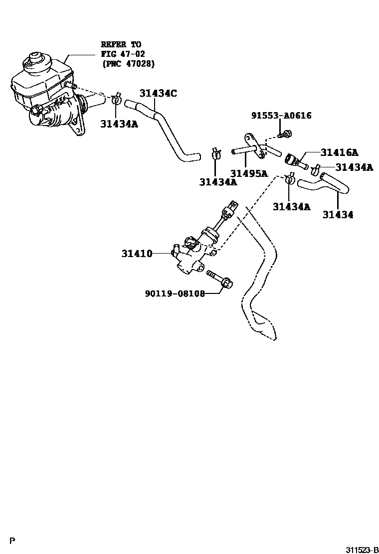 3103 — CLUTCH MASTER CYLINDER