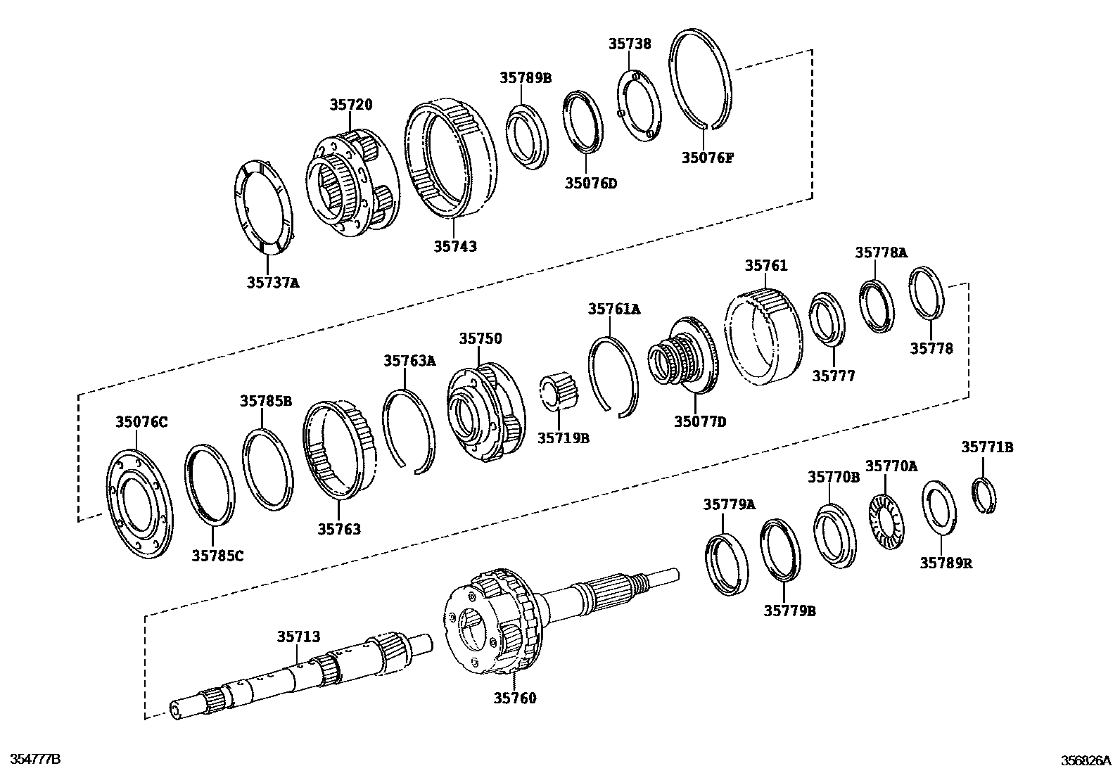 3510 — PLANETARY GEAR, REVERSE PISTON & COUNTER GEAR(ATM)