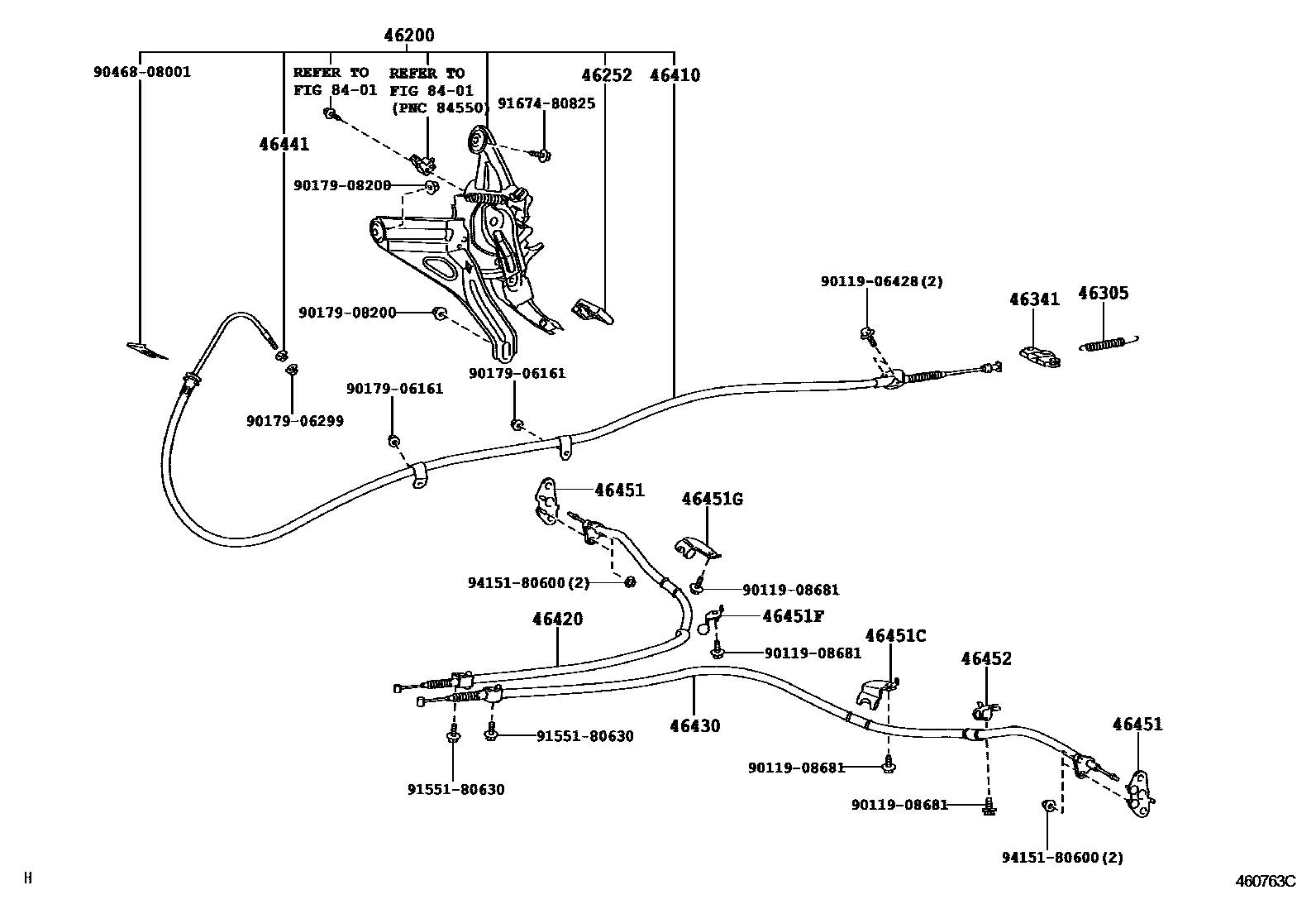4601 — PARKING BRAKE & CABLE