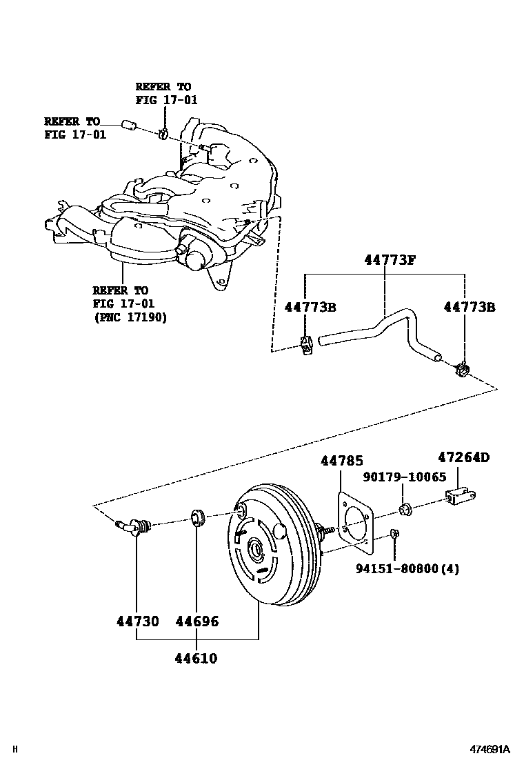 4703 — BRAKE BOOSTER & VACUUM TUBE