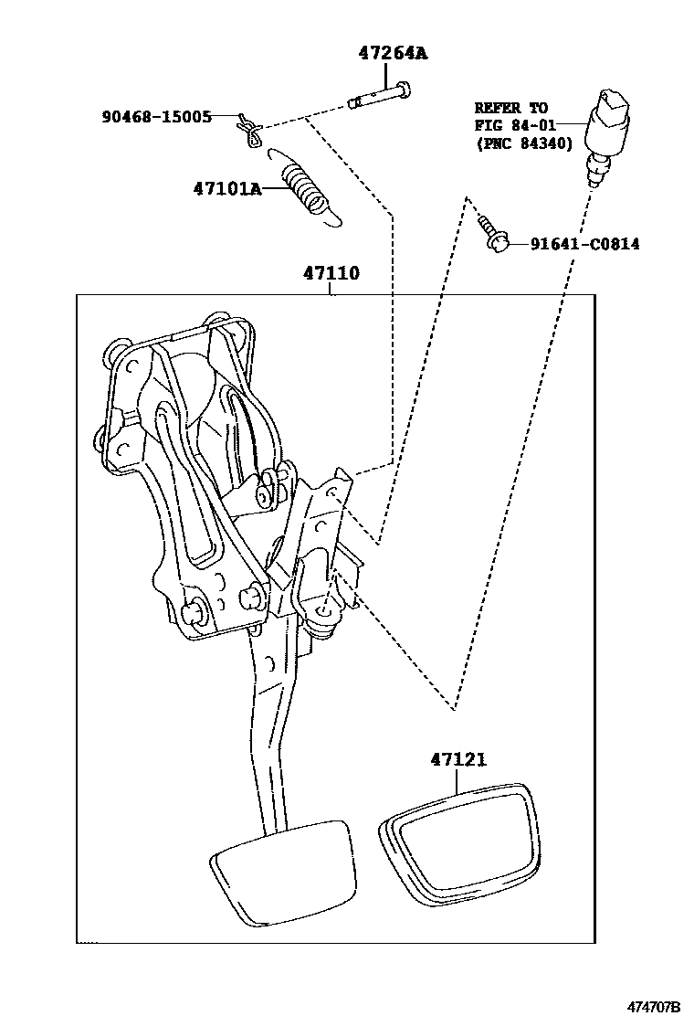 4701 — BRAKE PEDAL & BRACKET