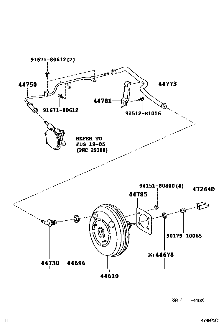 4703 — BRAKE BOOSTER & VACUUM TUBE