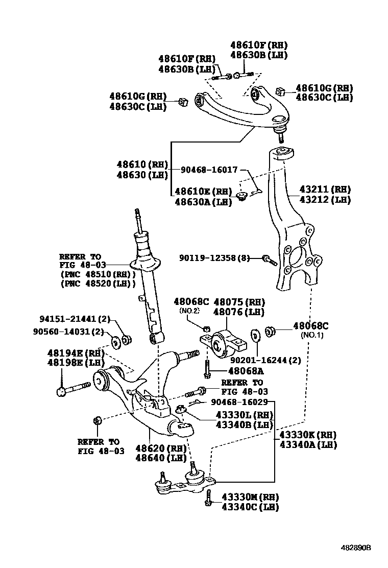 4802 — FRONT AXLE ARM & STEERING KNUCKLE