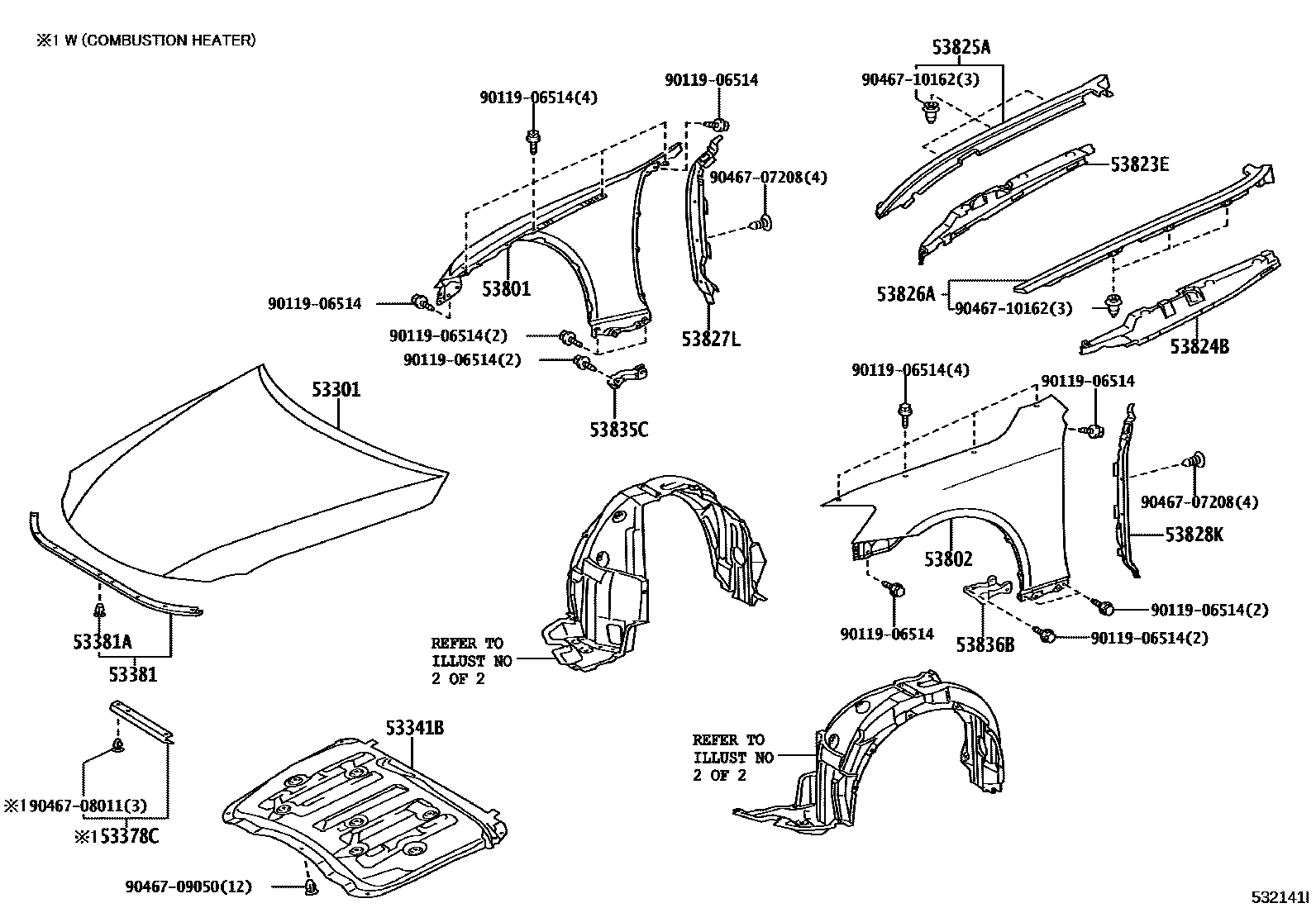 5302 — HOOD & FRONT FENDER