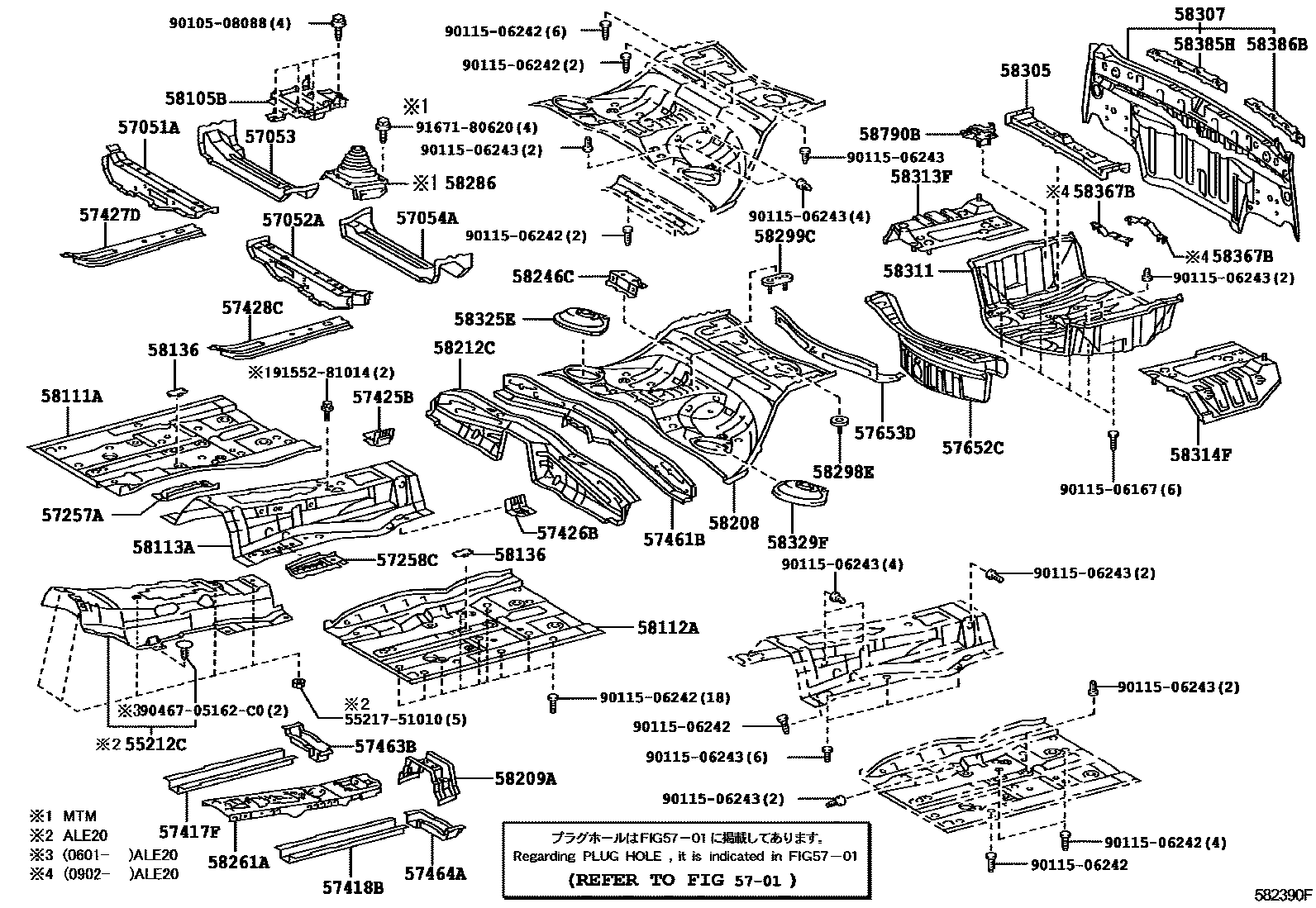 5801 — FLOOR PAN & LOWER BACK PANEL