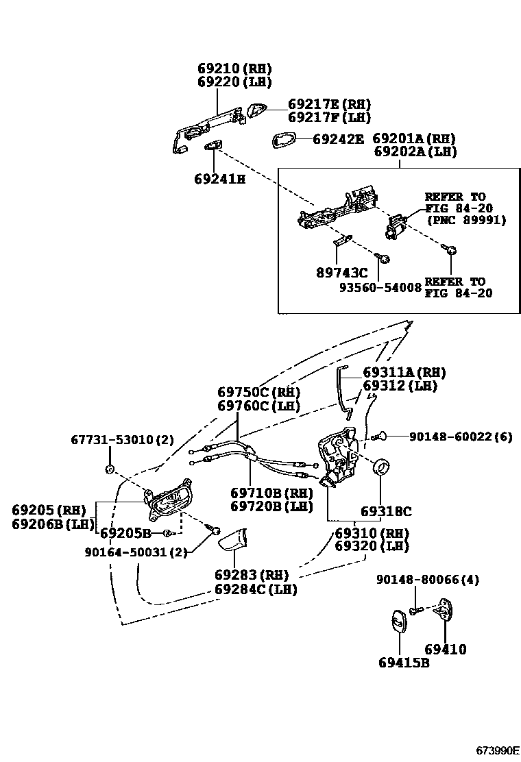 6703 — FRONT DOOR LOCK & HANDLE