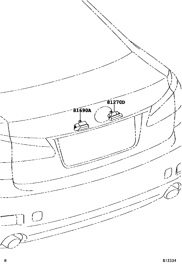 8113 — REAR LICENSE PLATE LAMP