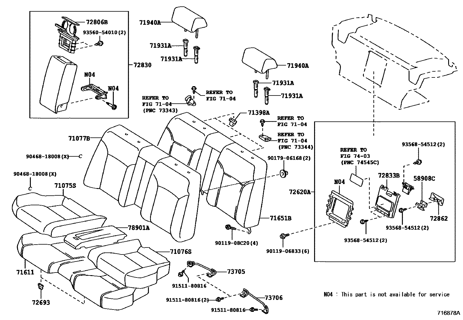 7102 — REAR SEAT & SEAT TRACK