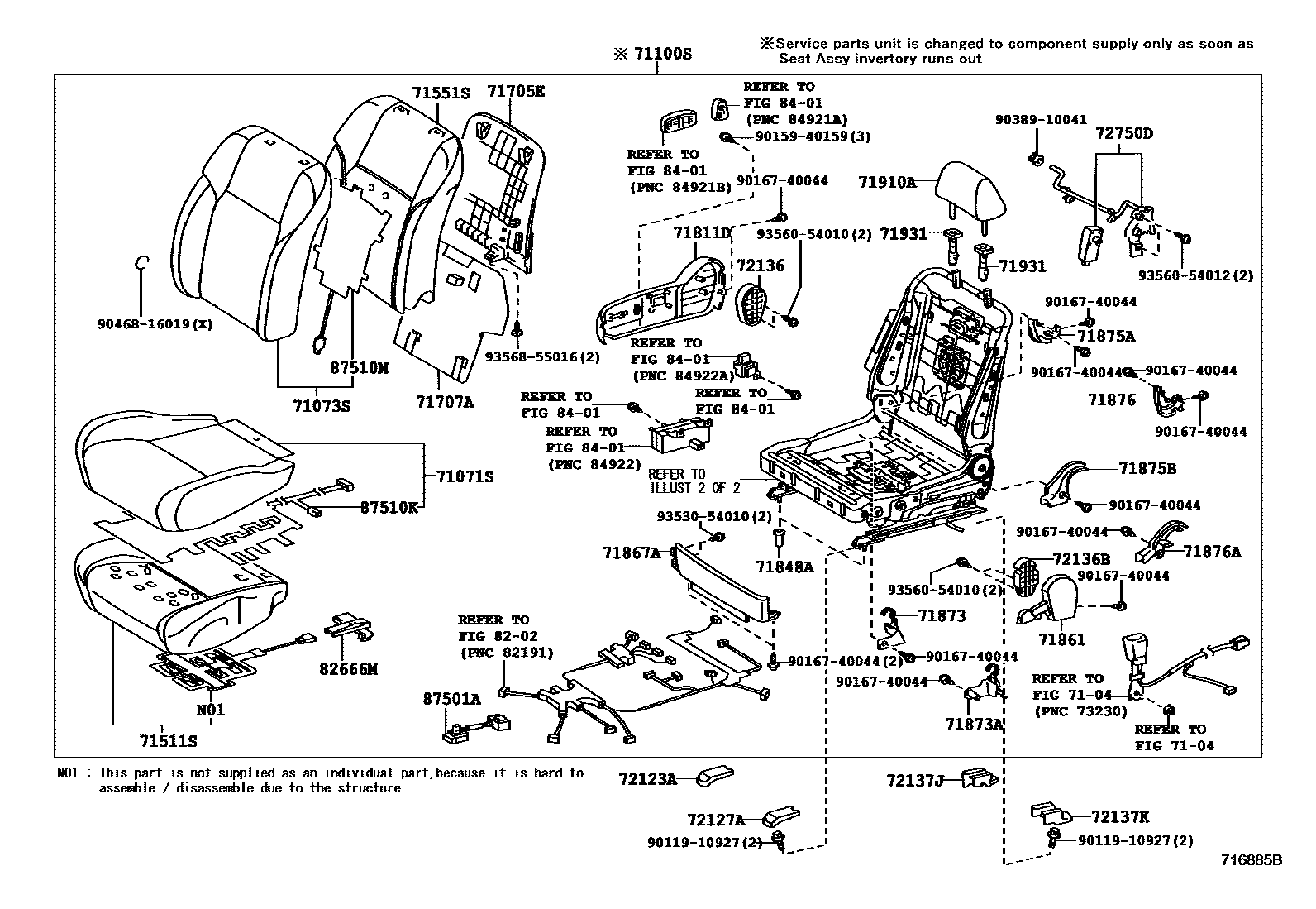 7101 — FRONT SEAT & SEAT TRACK